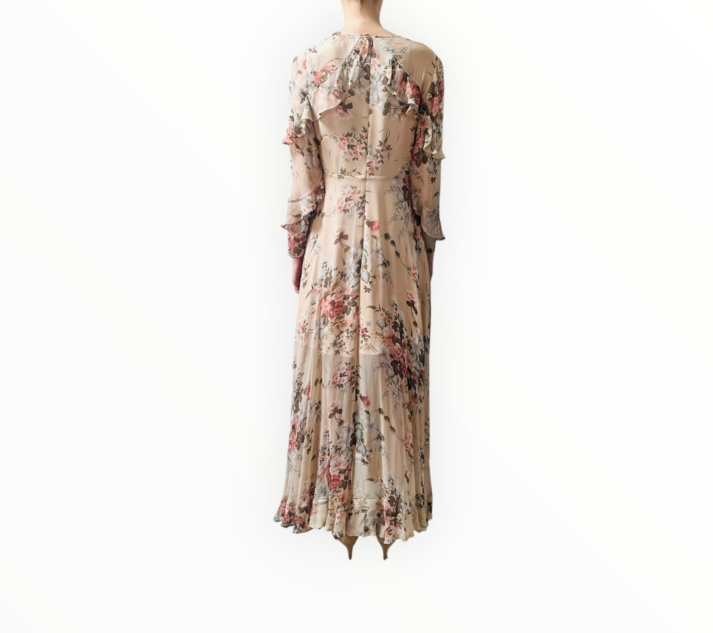 Zimmermann Ruffle Front Dress - Dusky Pink - Size 3