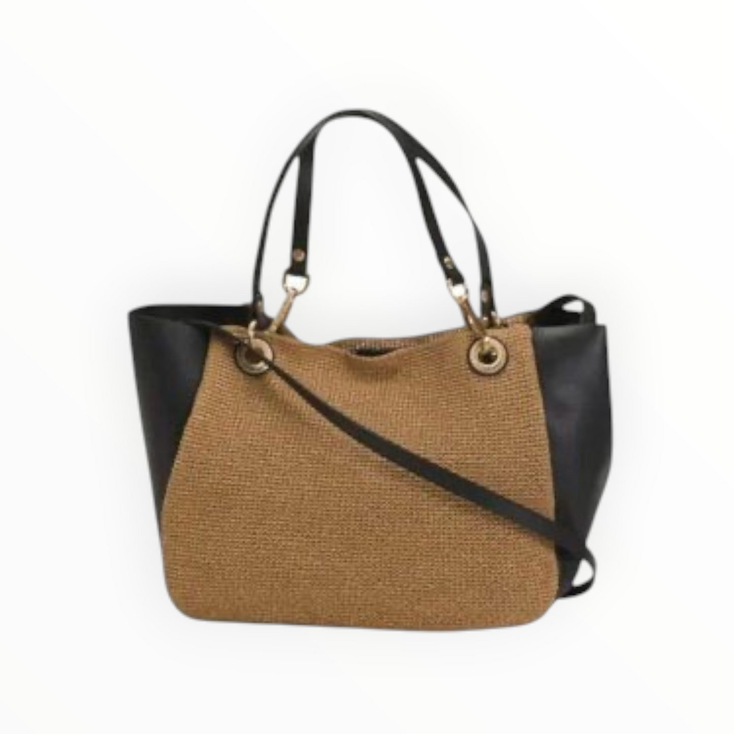Rag & Bone Leather Raffia Tote - Black