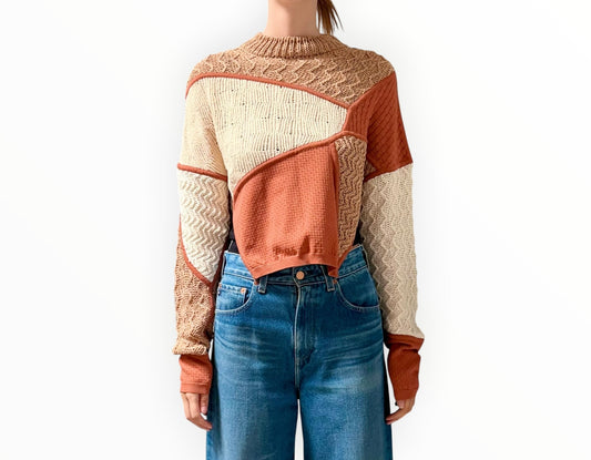 Nanushka June Patchwork Sweater - Multi - Size S