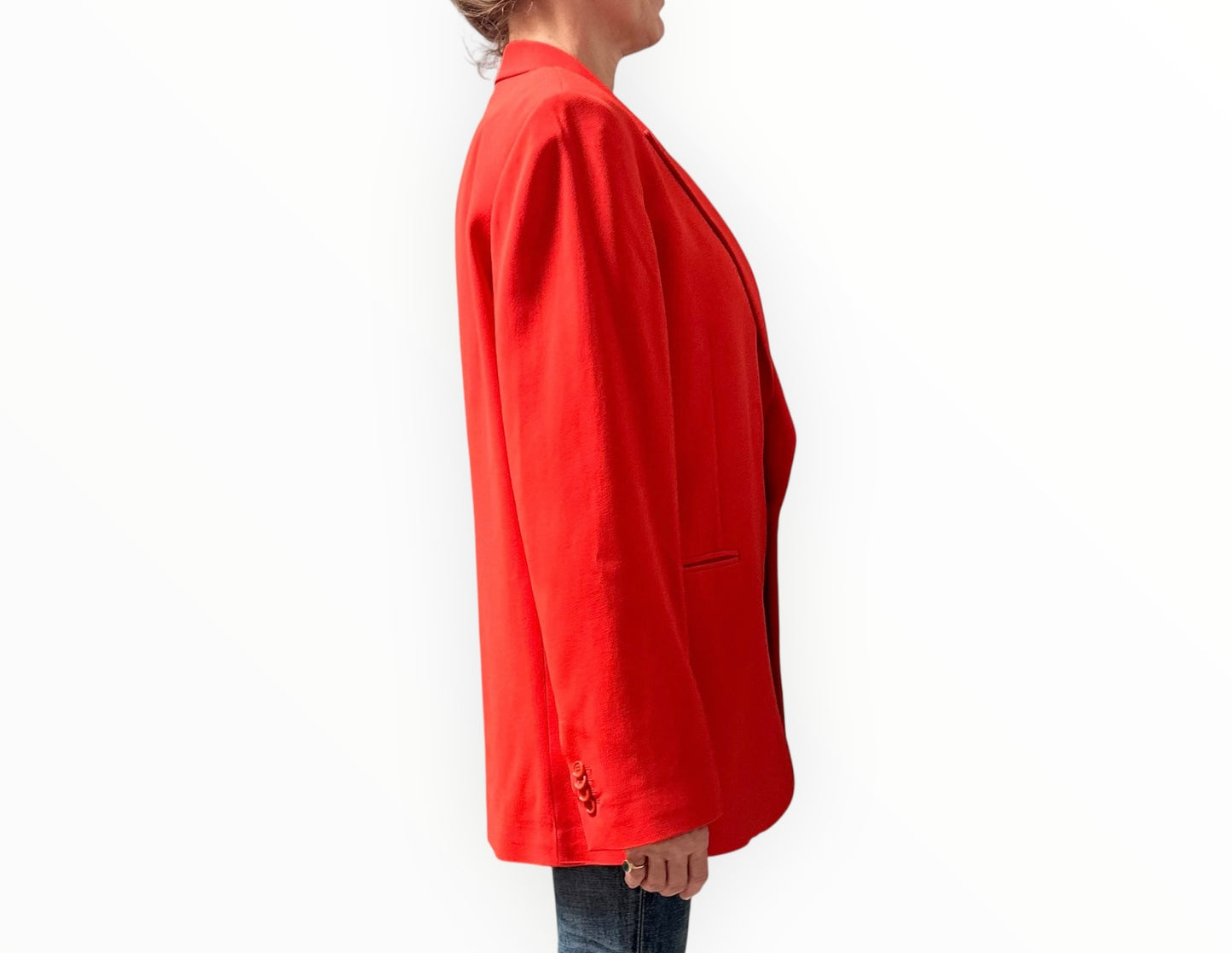 Aspesi Single Button Blazer - Red - Size S