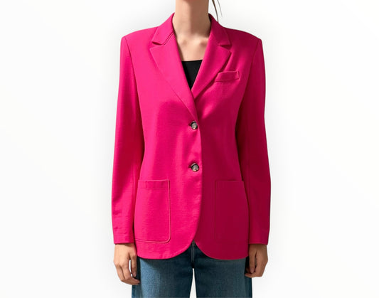 Harris Wharf London Single Breasted Tailored Jacket - Hot Pink - Size 44