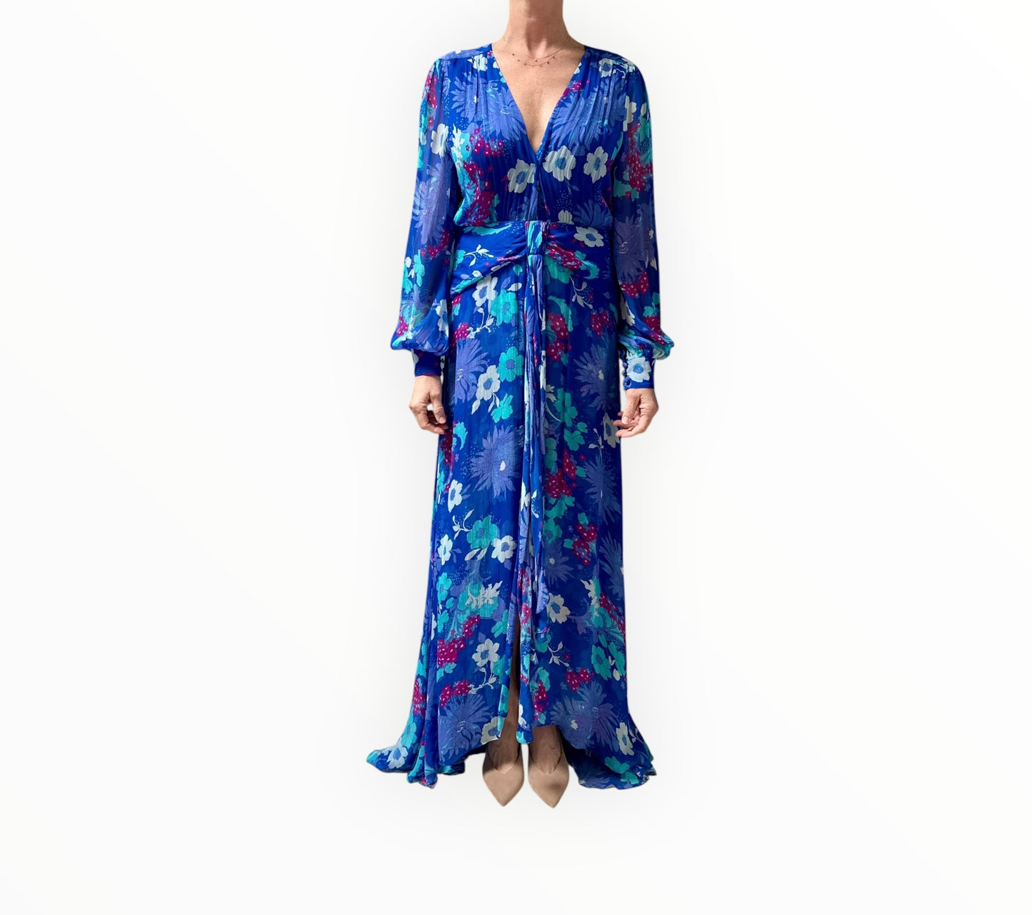 Rixo Meera Dress - Blue - Size 12