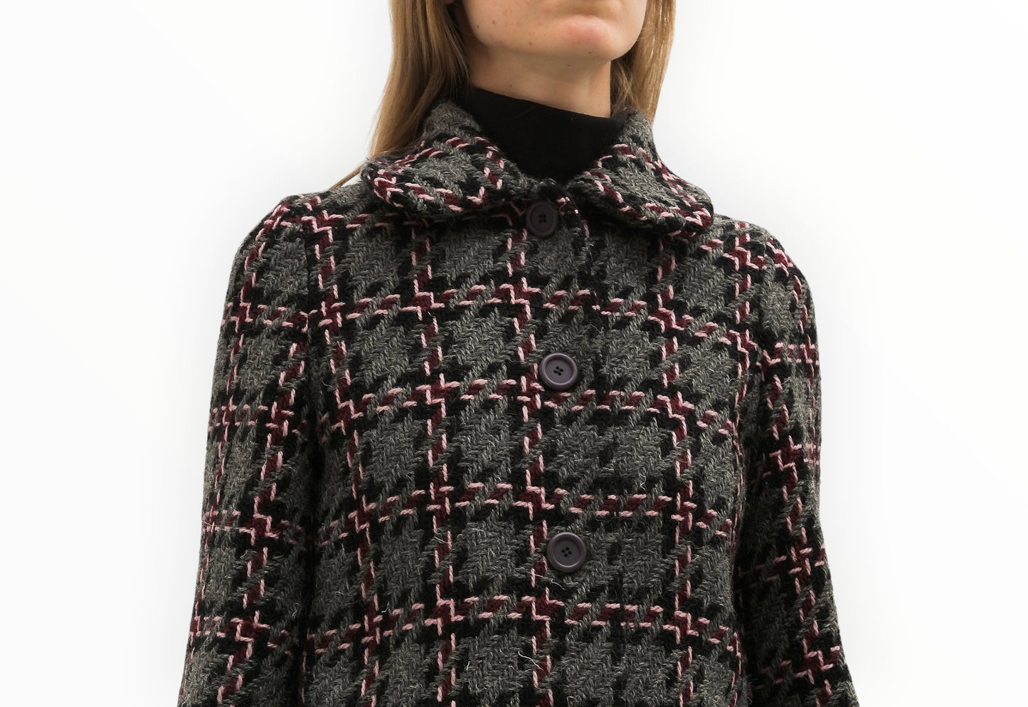 Miu Miu Tweed Boucle Coat - Multi - Size 38