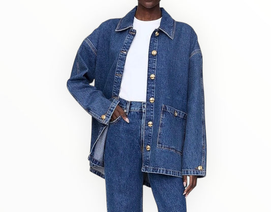 Anine Bing Luca Jacket - Denim - Size S