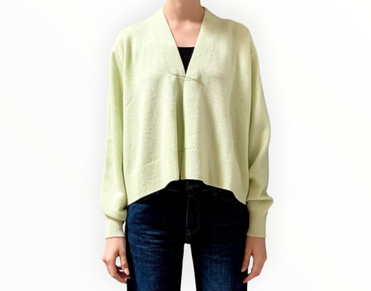 Scanlan Theodore Pin Detail Cashmere Cardigan - Pale Mint - Size S