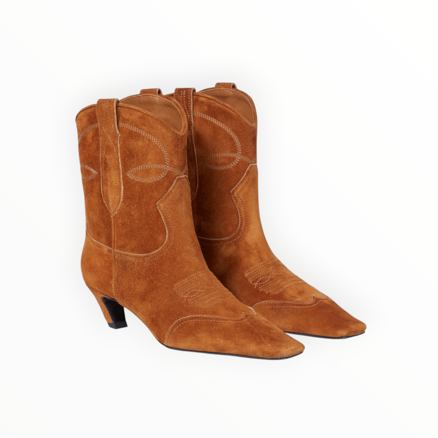 Khaite Dallas Ankle Boots - Caramel - Size 38.5