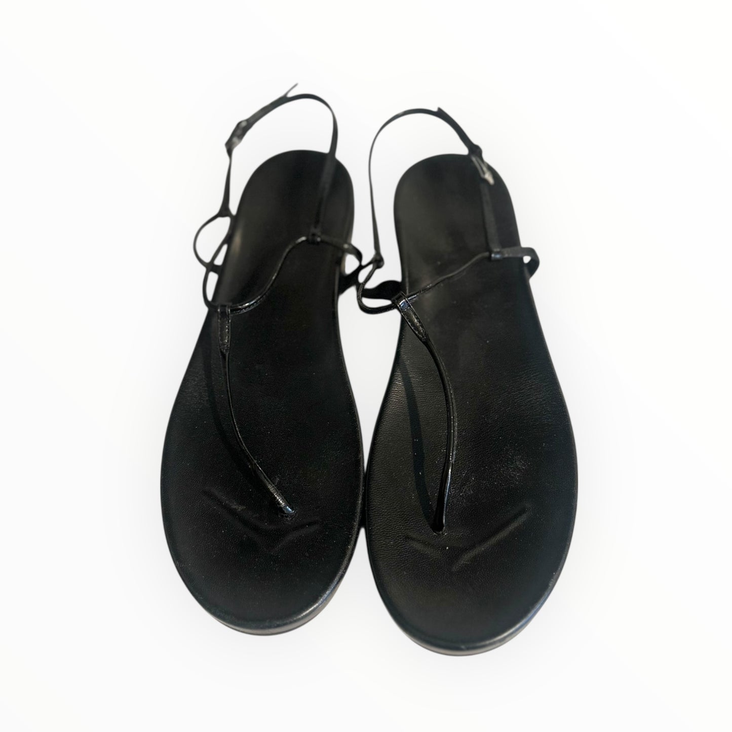 Prada Patent Thong Sandals - Black - Size 41