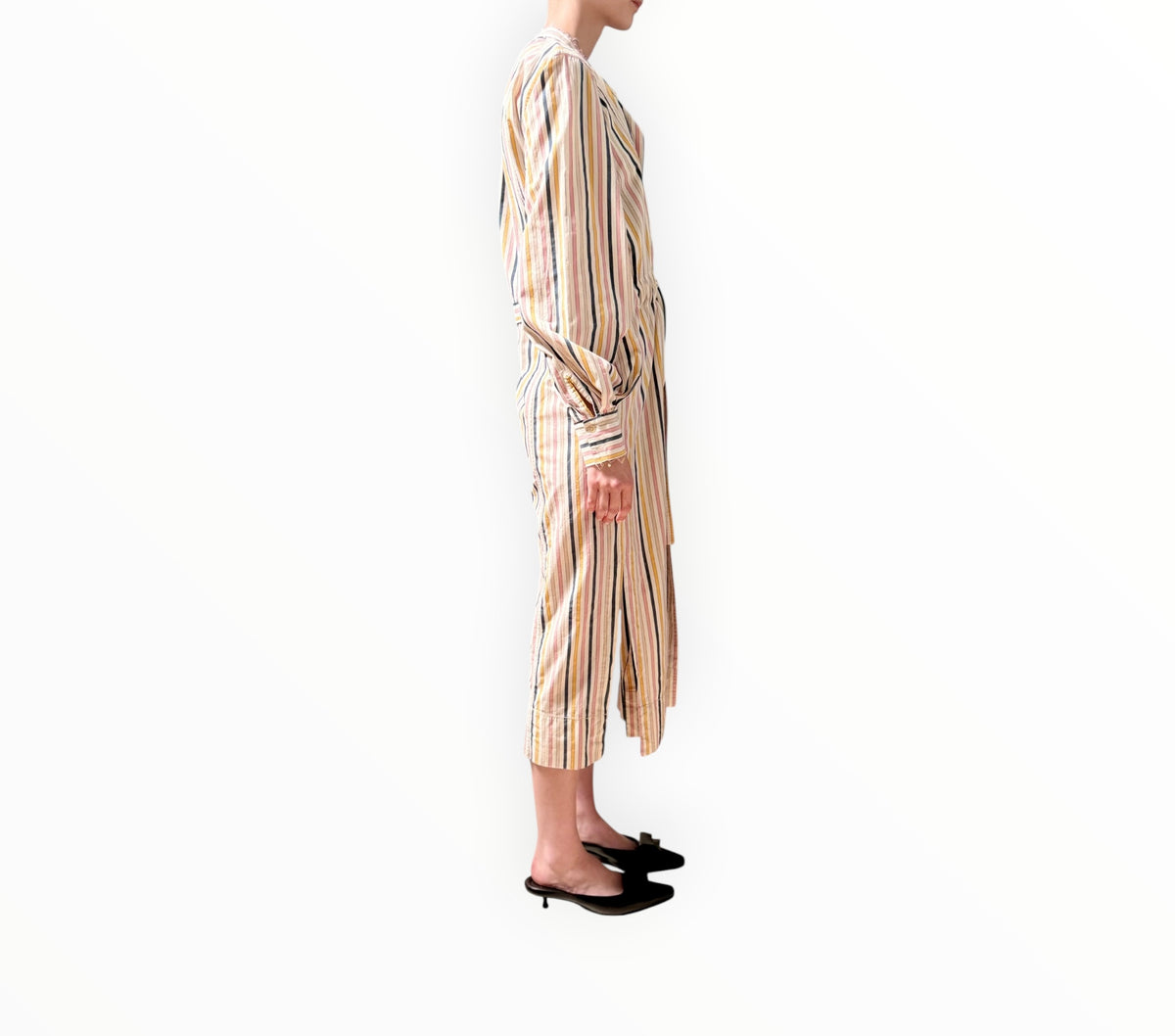 RT006436 - Bassike Striped Tie Dress - Multi - Size 3