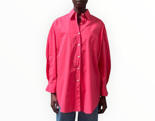 Frankie Shop Button Through Shirt - Bright Pink - Size XS/S