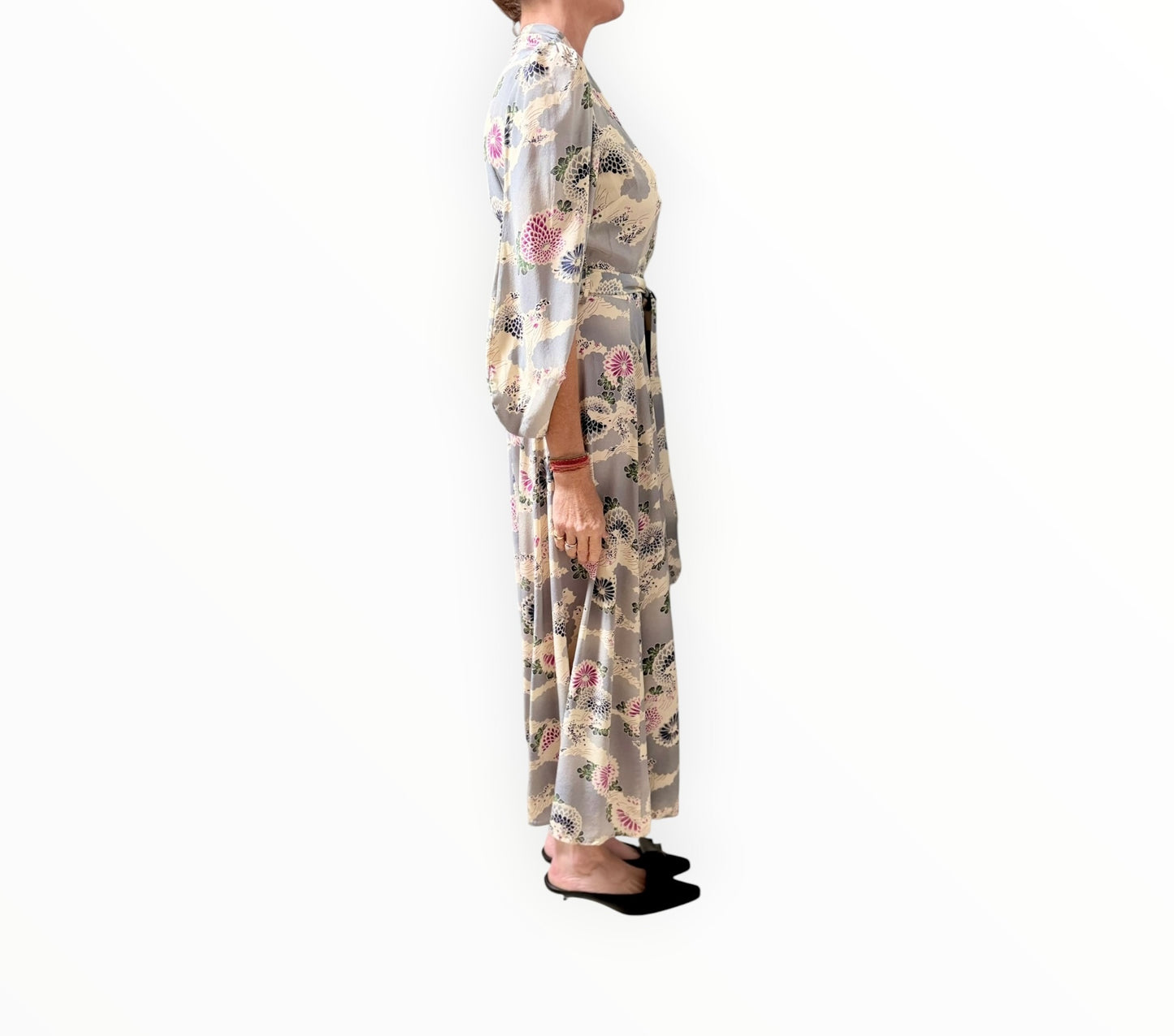 CO Silk Wrap Dress - Multi - Size 8