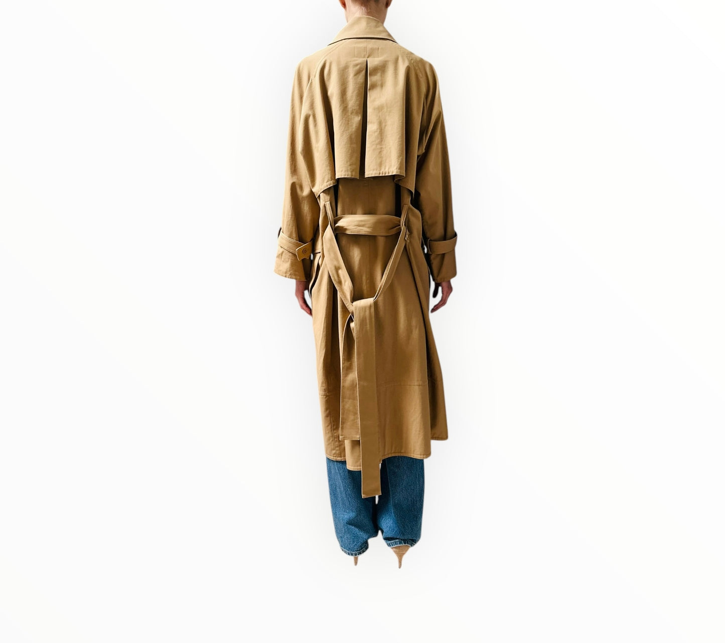 Jac + Jack Trench Coat - Dark Beige - Size 10