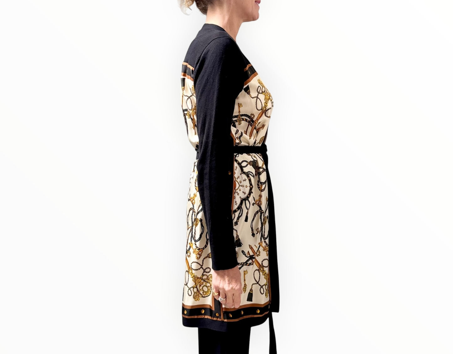 L'Agence Key Rope Cardigan - Black Multi - Size S/M