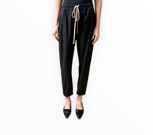Rick Owens Wool Blend Trackpants - Black - Size AU10