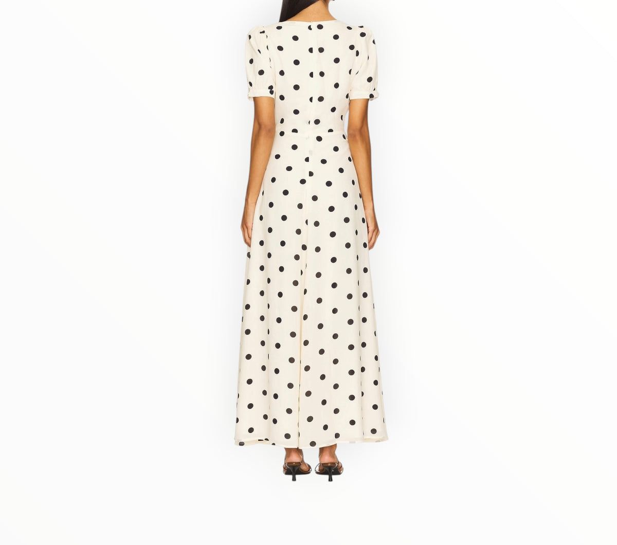 RT006377 - Reformation Naira Dress - Cream/Black - Size AU10