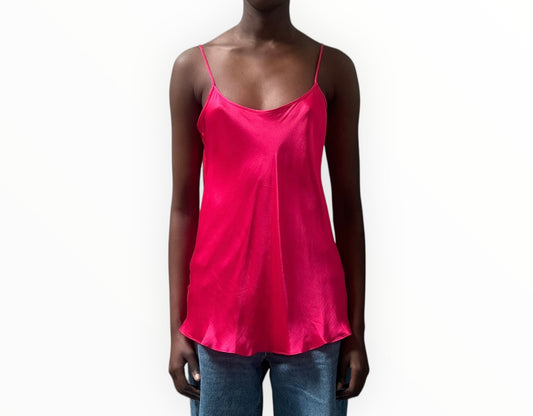 Rich & Royal Satin Cami - Raspberry - Size L