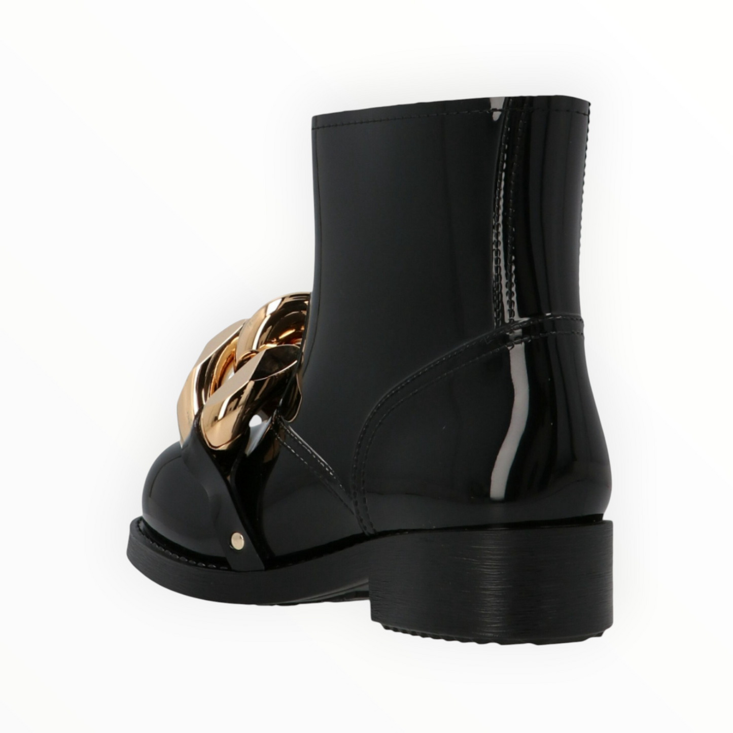 JW Anderson Chain Embellished Glossed-Rubber Rain Boots - Black - Size 38