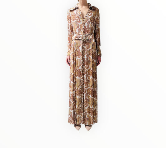 Scanlan Theodore GGT Foulard Print Maxi Dress - Multi - Size 10