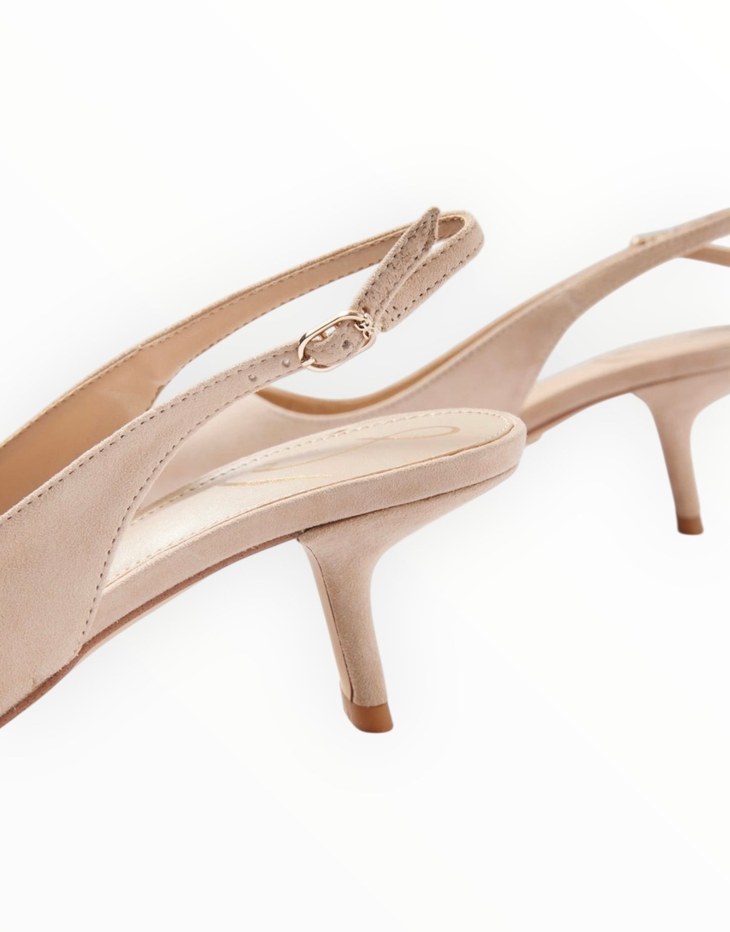 Sam Edelman Bianka Slingback Suede Pumps - Cappuccino - Size 9.5