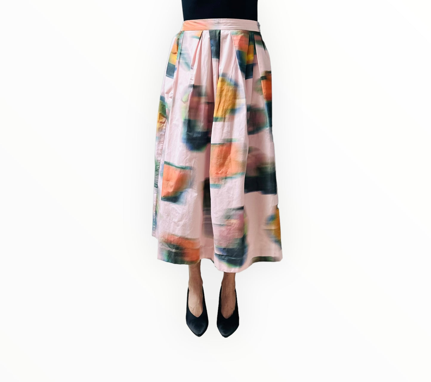 Dries Van Noten Taffeta Print Skirt - Multi - Size 36