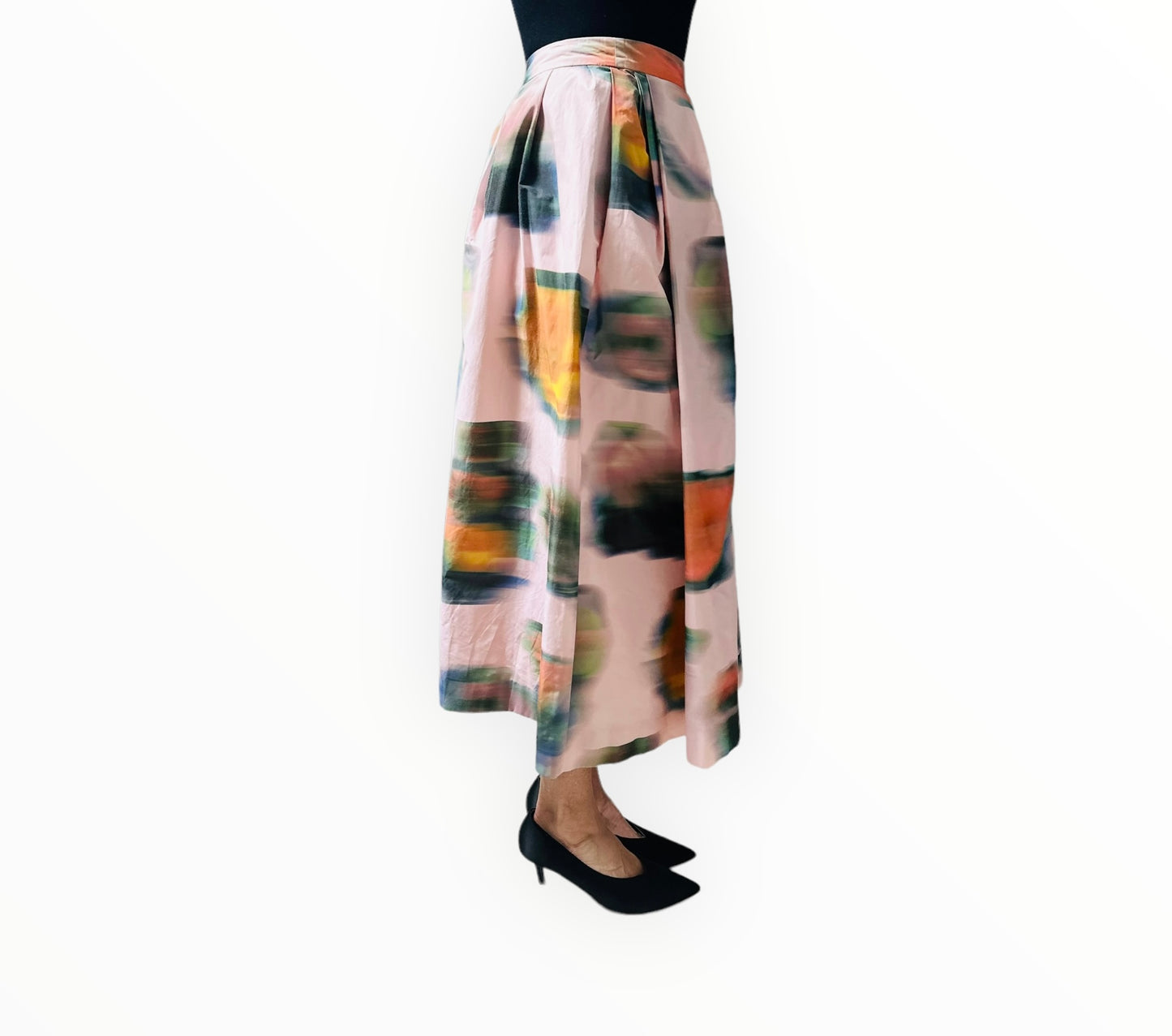 Dries Van Noten Taffeta Print Skirt - Multi - Size 36