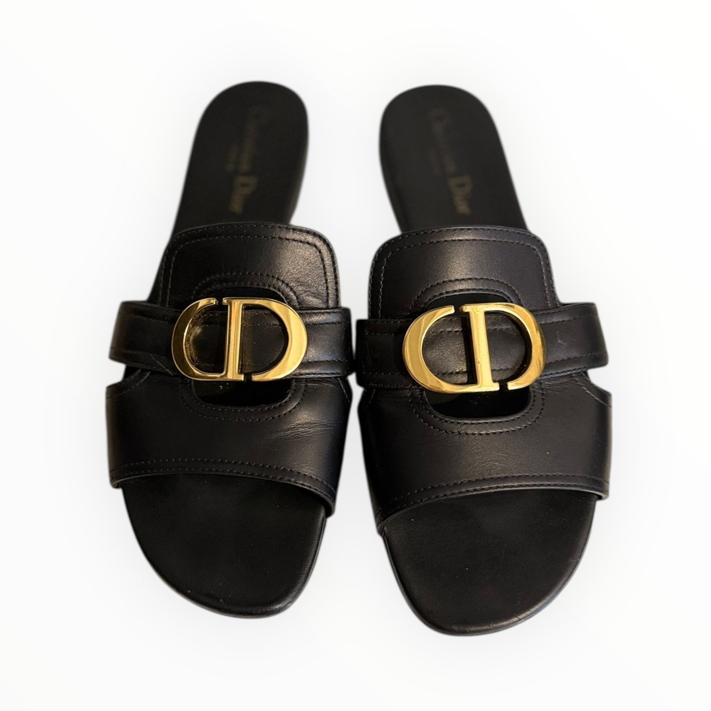 Dior 30 Montaigne Slides - Black - Size 40