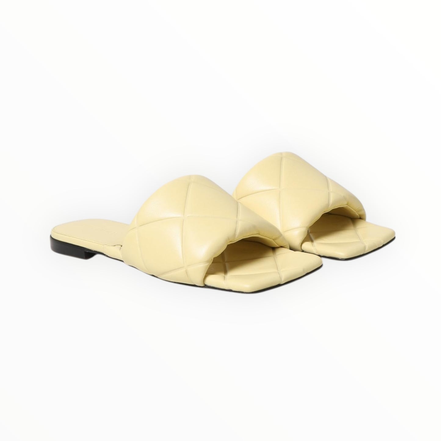 Bottega Veneta Lilo Slides - Moonbeam - Size 37