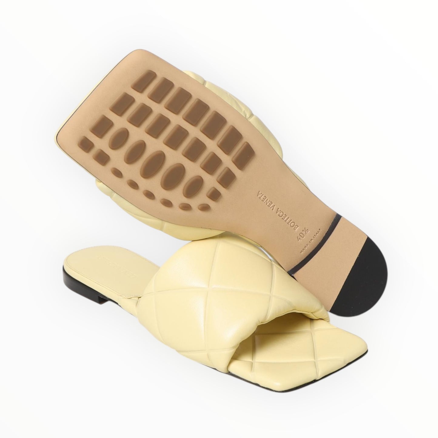 Bottega Veneta Lilo Slides - Moonbeam - Size 37