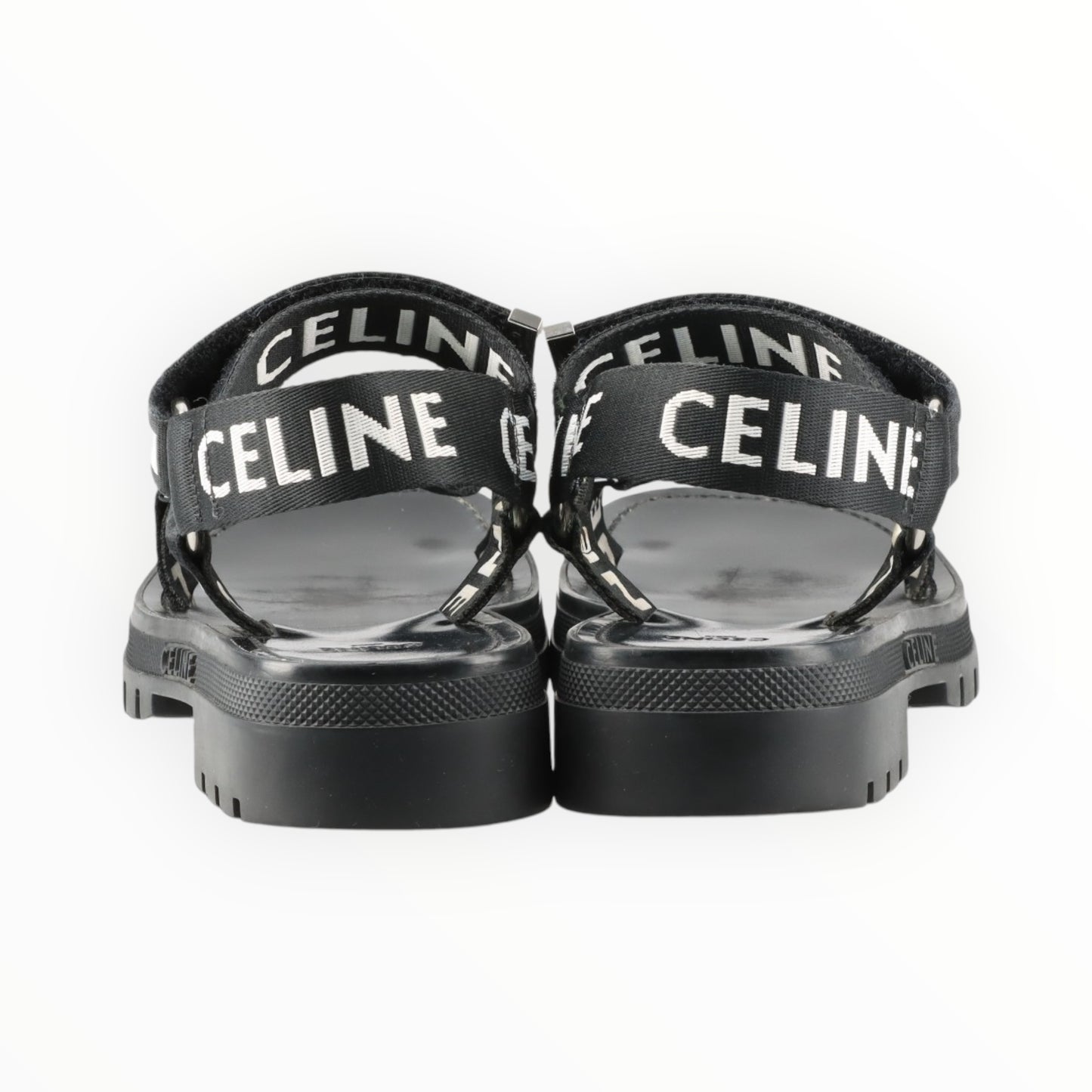 Celine Leo Strappy Sandals - Black/White - Size 40