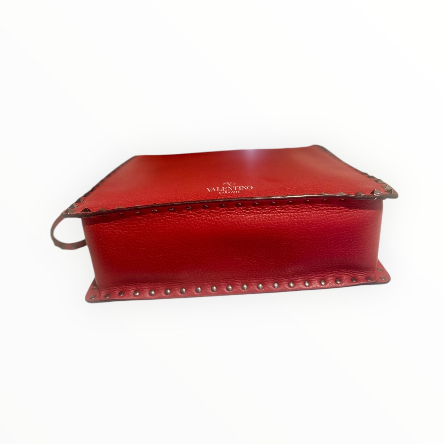 Valentino Vitello Rockstud Flap Bag - Red