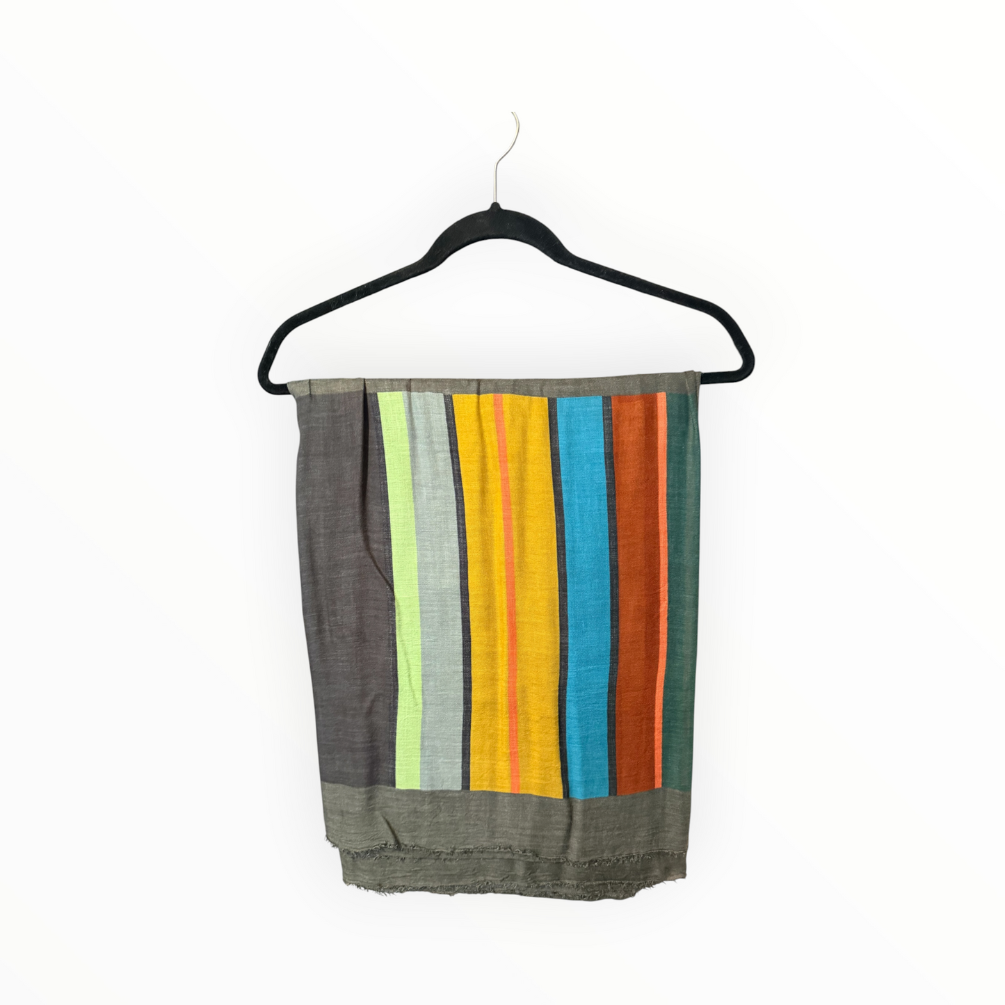 Faliero Sarti Modal Cashmere Scarf - Multi Stripe - Size W200cm x L300cm