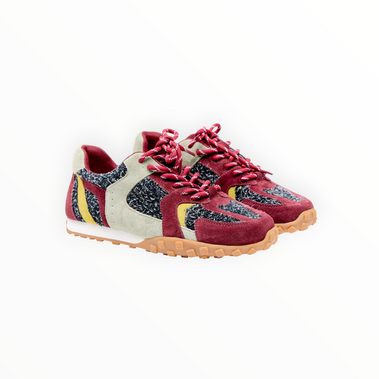 Elyson Knot Sneakers - Merlot Multi - Size 38