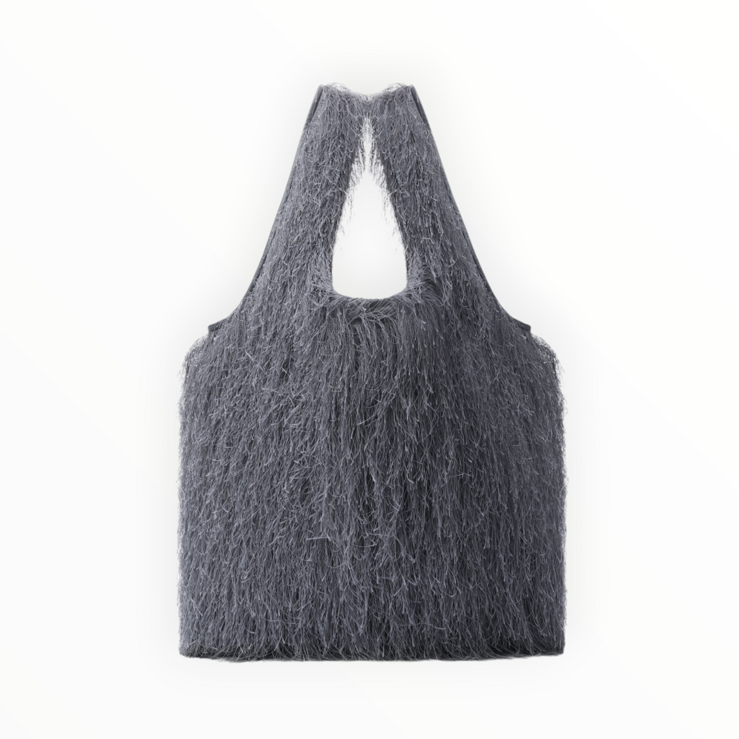 RT006228 - Dries Van Noten Fringing Large Tote Bag - Dark Grey