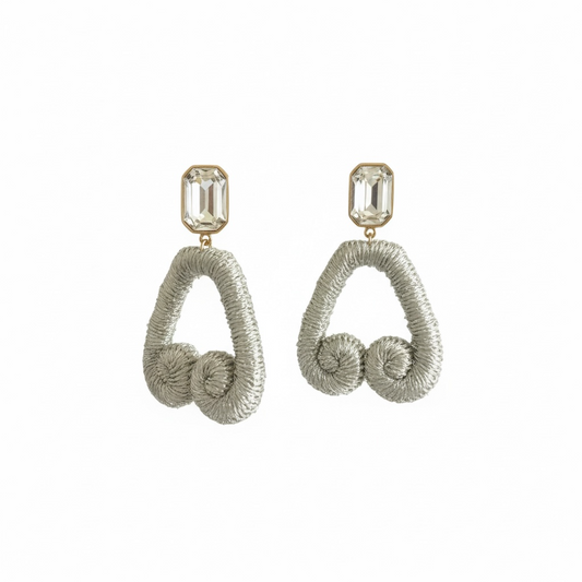 Lizzie Fortunato Scroll Drop Earrings - Silver