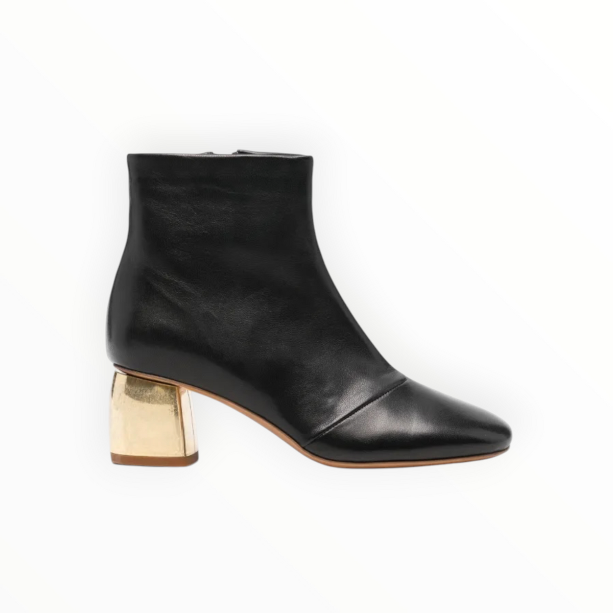 Forte Forte Golden Heel Booties - Black - Size 38