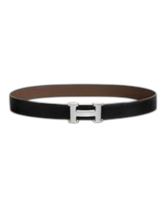Hermes H Buckle Reversible Belt - Black/Brown - Size 95cm