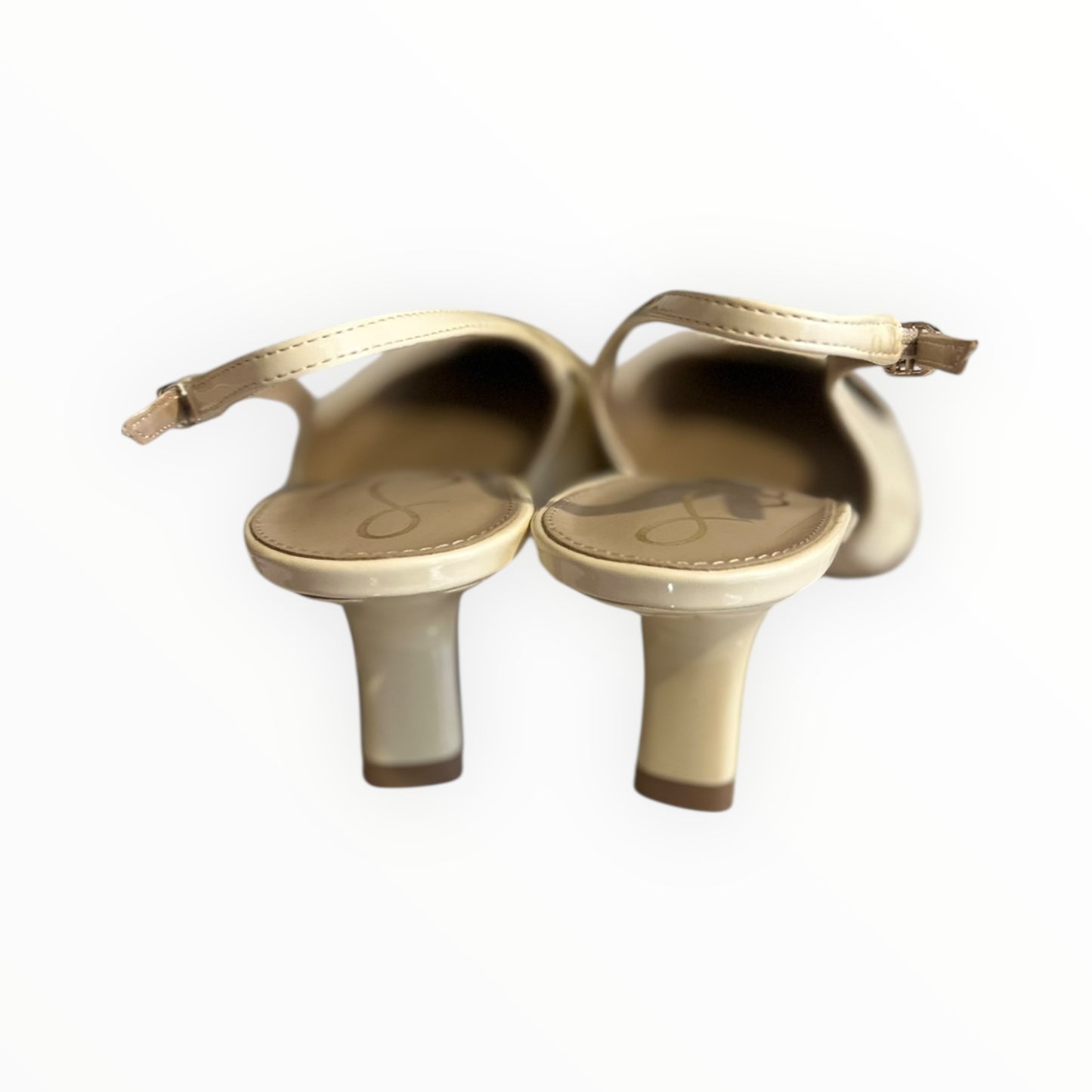 Sam Edelman Bianka Slingback Patent Pumps - Cream - Size 9.5