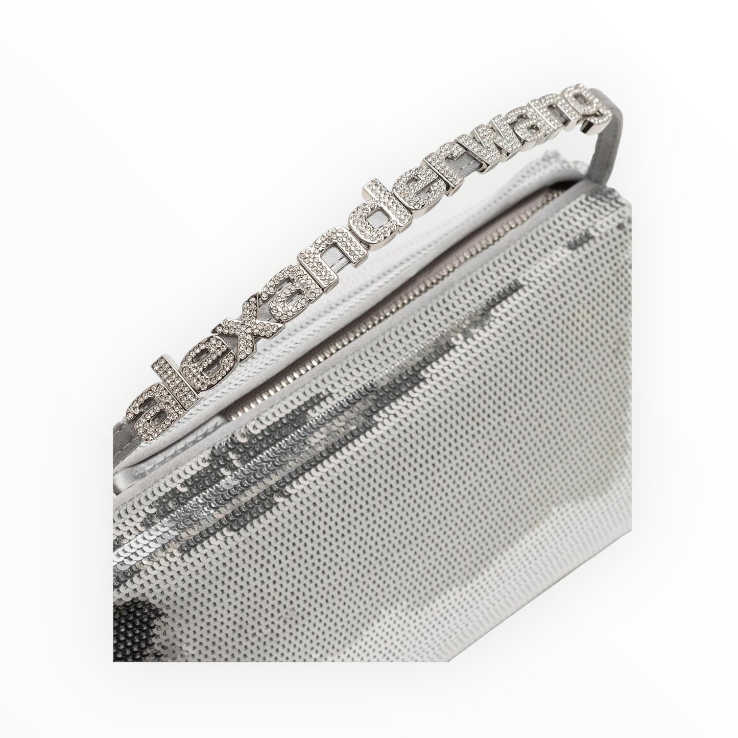 Alexander Wang Micro Marquess Bag with Crystal Charms - Silver