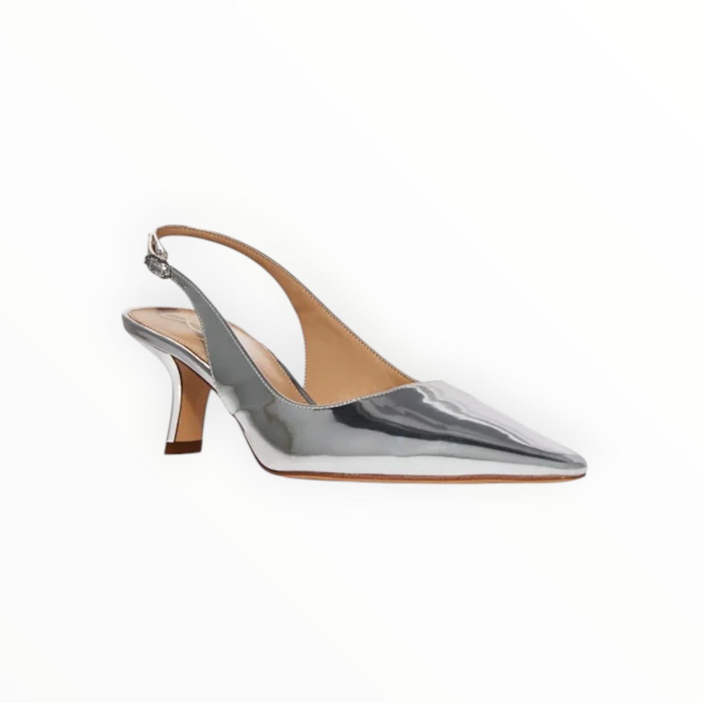 Sam Edelman Bianka Slingback Patent Pumps - Ice - Size 8.5