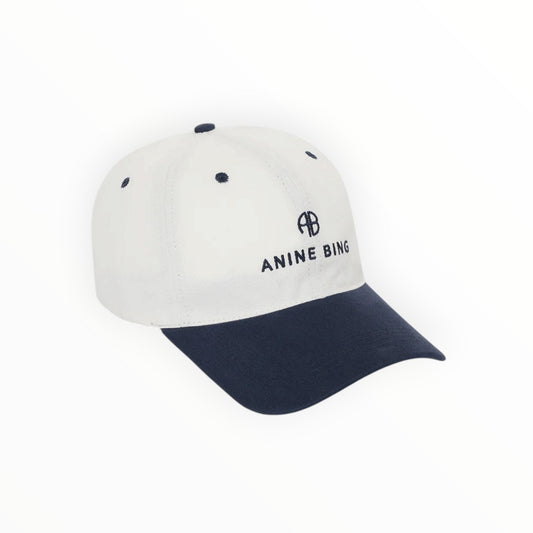 Anine Bing Cap - Navy/White - Size OS