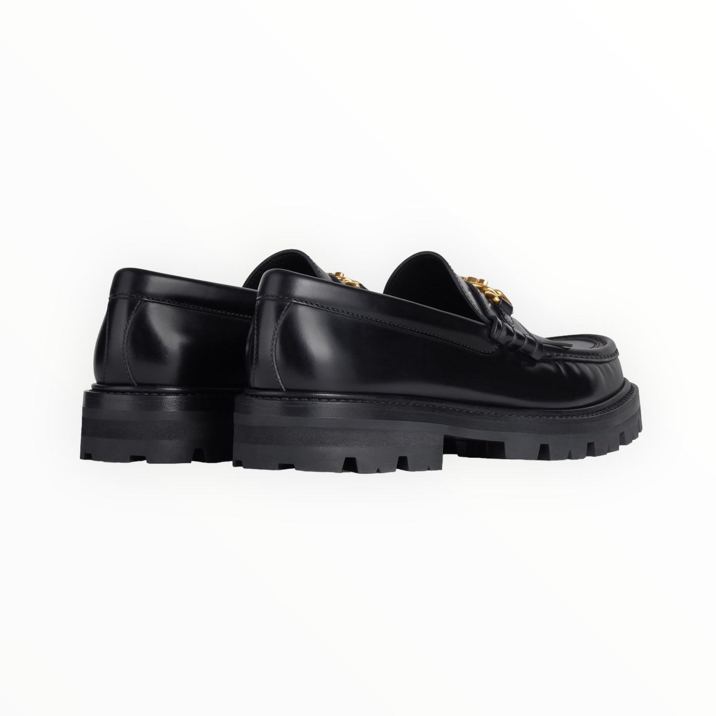 Celine Margaret Triomphe Chain Loafers - Black - Size 37