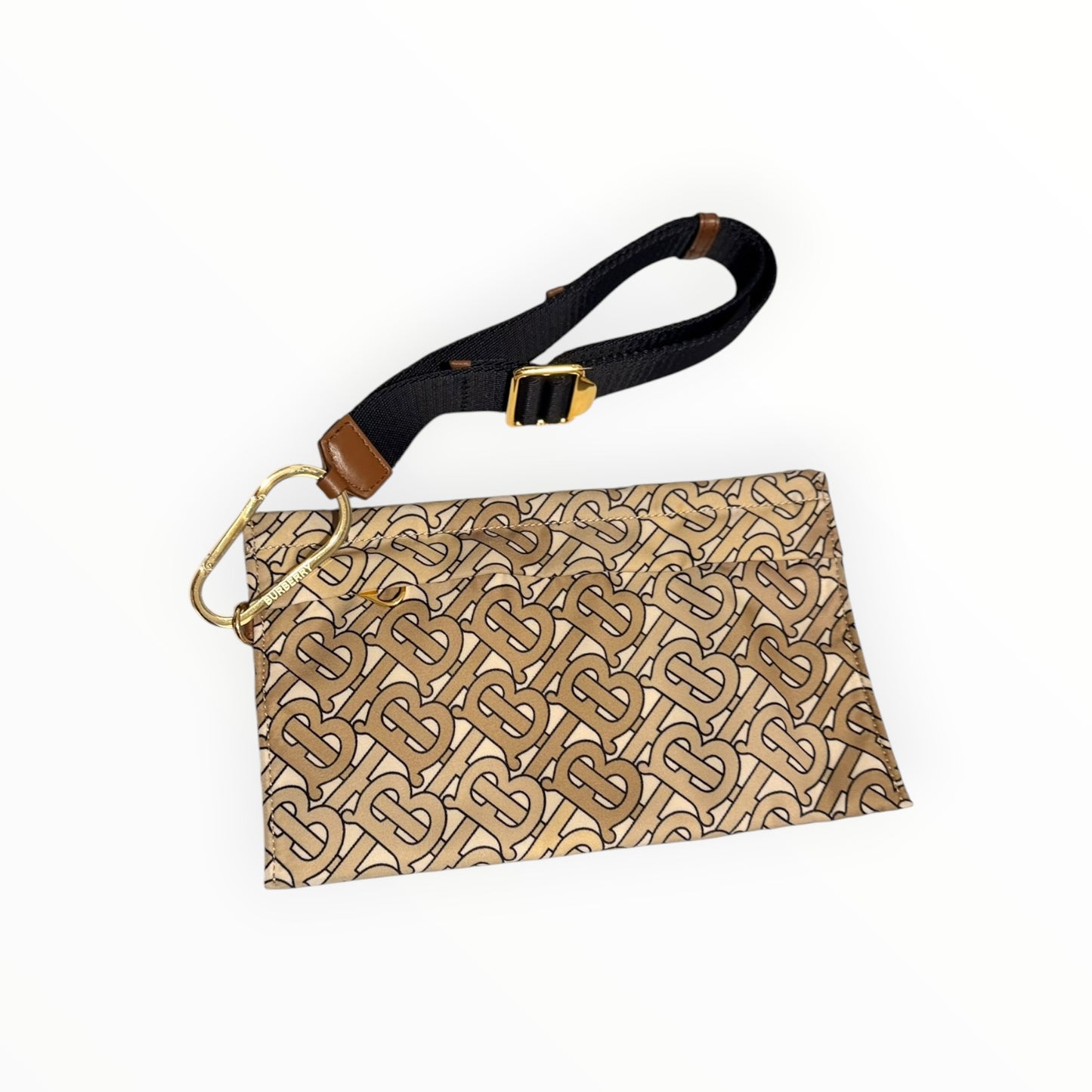 Burberry Monogram Print Nylon Zip Pouch - Multi